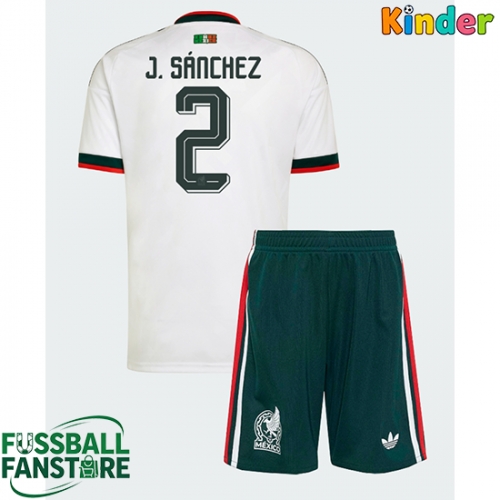 Mexiko Jorge Sanchez #2 Replik Auswärtstrikot Kinder WM 2026 Kurzarm (+ Kurze Hosen)